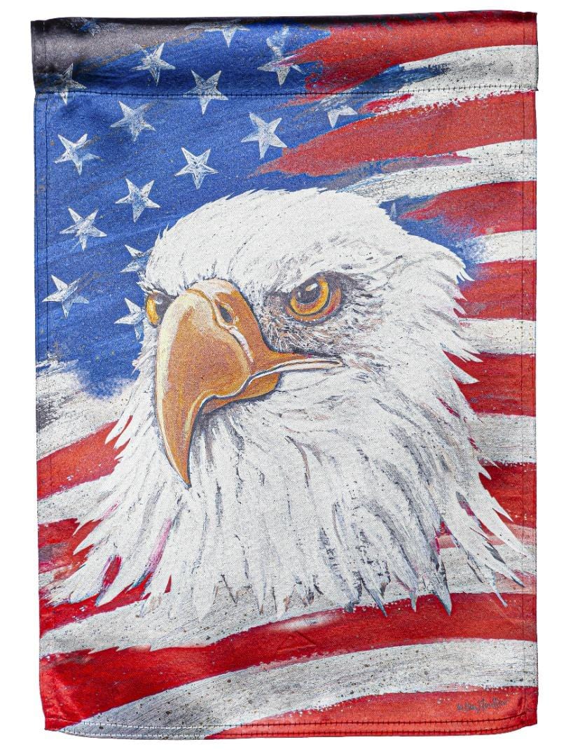 Eagle and Flag Patriotic Garden Flag 2 Sided