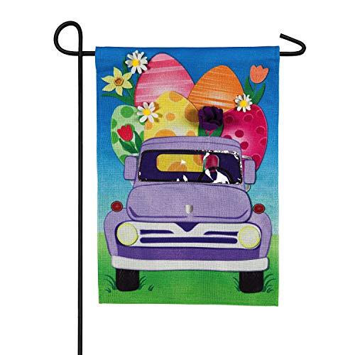 Easter Egg Truck 2 Sided Garden Flag