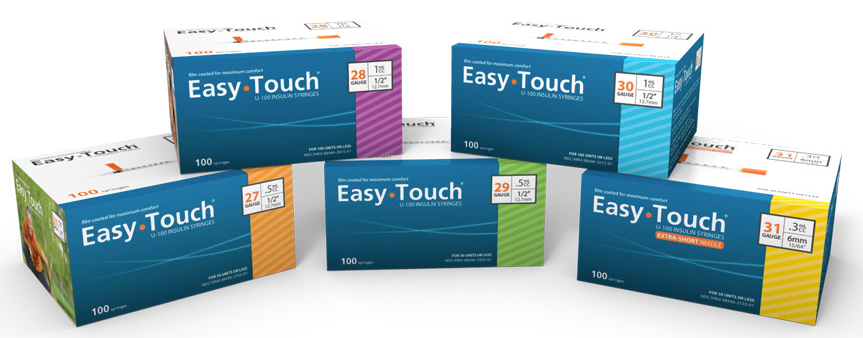 Bulk Buy! EasyTouch® U-100 Insulin Syringe w/ Needle