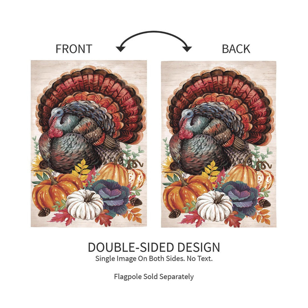 Elaborate Turkey 2 Sided Garden Flag