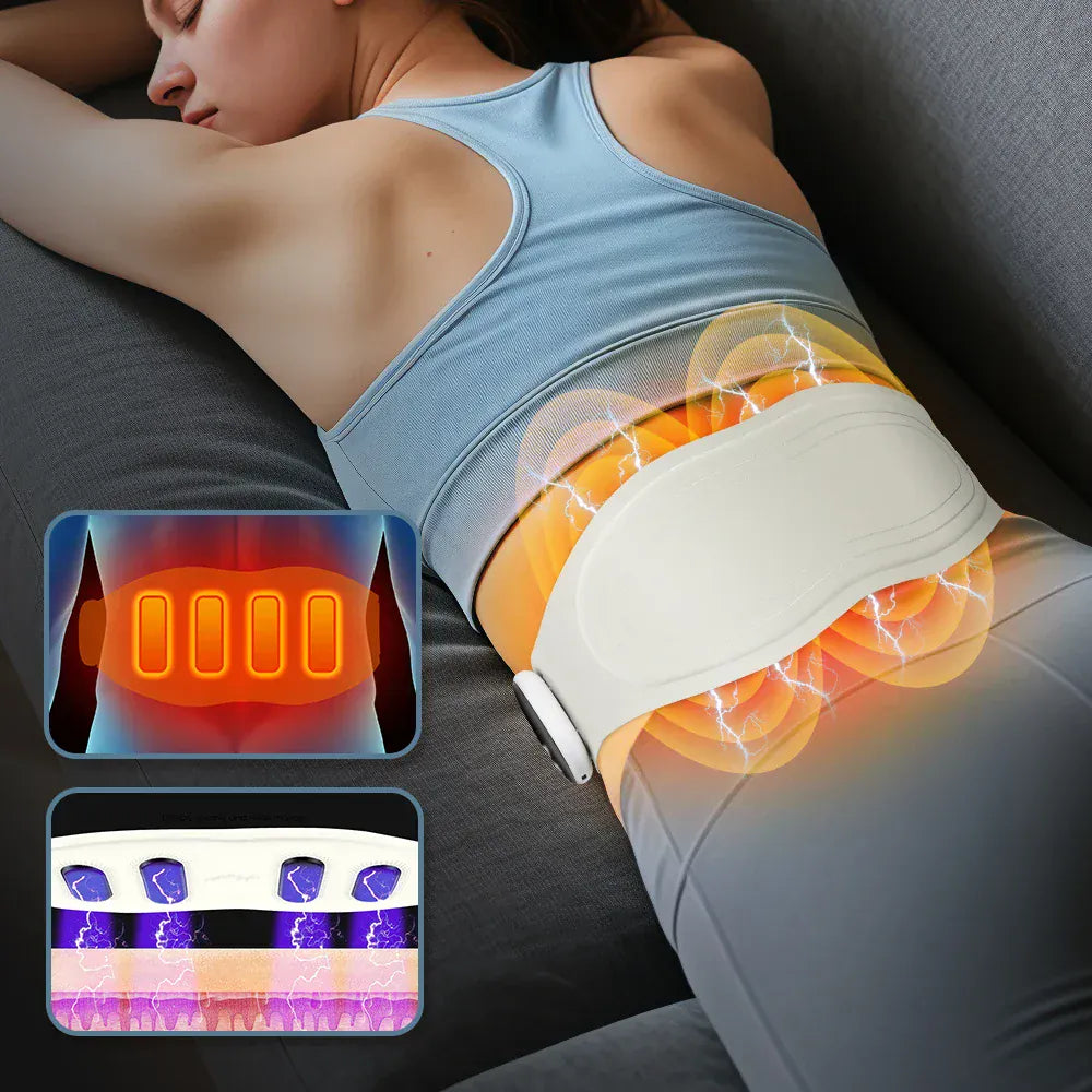 Electric Waist Massager Lower Back Toning Belt – Vibration & Hot Compress