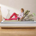 Electric Lift Bed Backrest with Extended Padding, Foldable Armrests & Headrest - Comfortable Cotton-Like - Green - Heavy Duty Metal Frame - 90-240V 50W