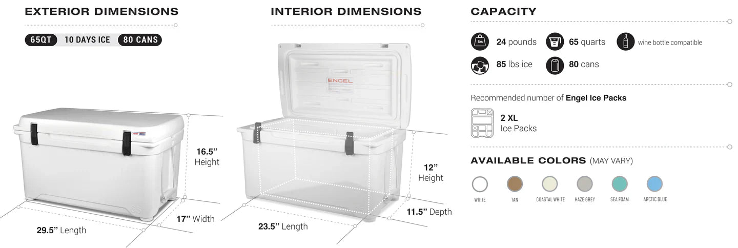 Engel 65 High Performance Hard Cooler and Ice Box