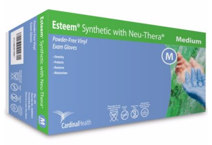 Esteem® Coated PF Stretch Vinyl Exam Gloves w/ Neu-Thera® X-Large - S88RX05