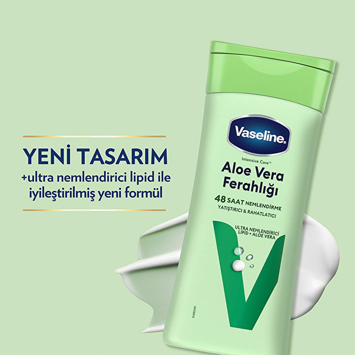 Vaseline Aloe Vera Body Lotion - 48 Hour Moisturization, Non-Greasy, Dry Skin Relief