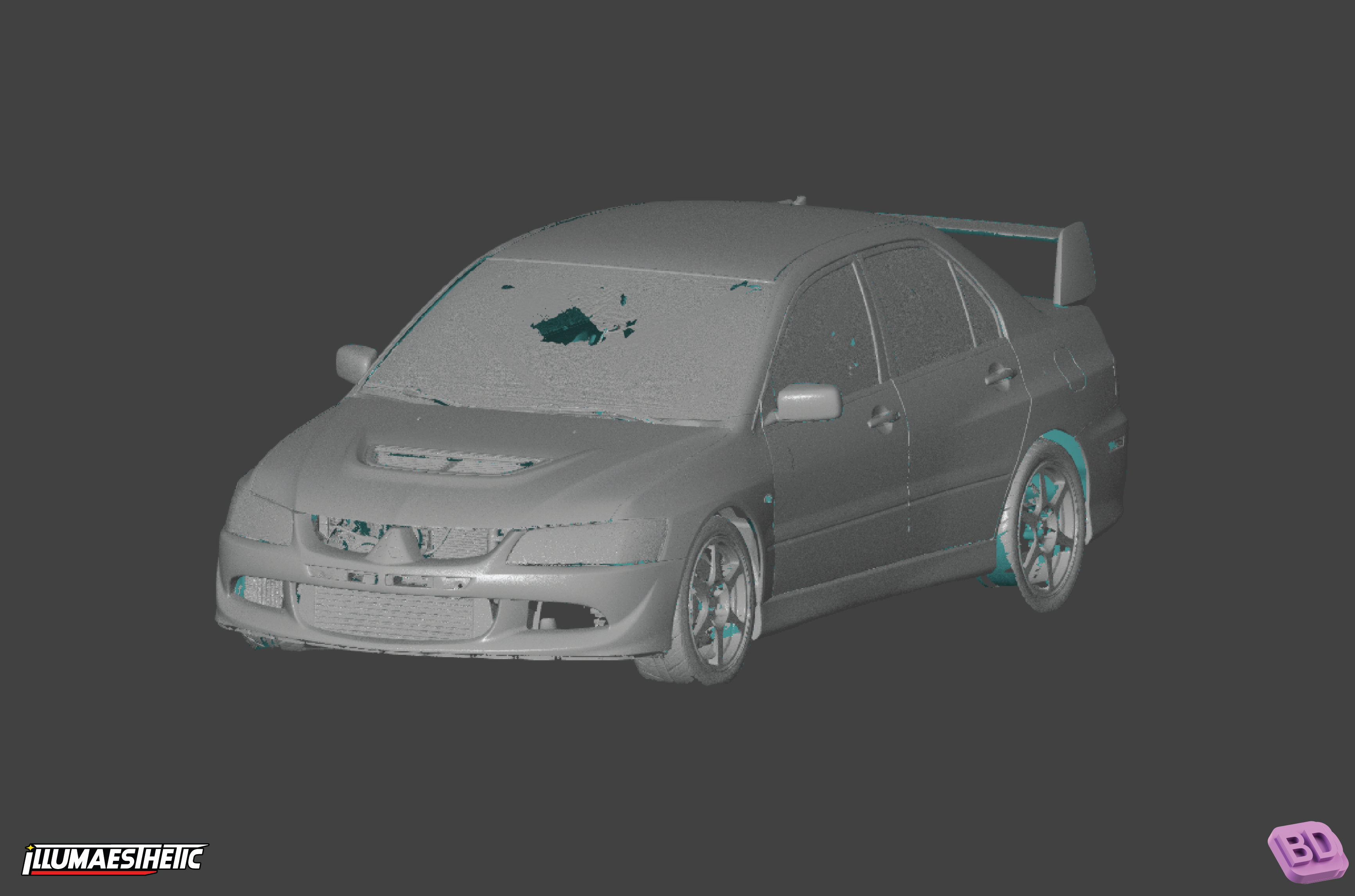Mitsubishi Lancer Evolution 8 (CT9A) 3D Scan (2003-2005)