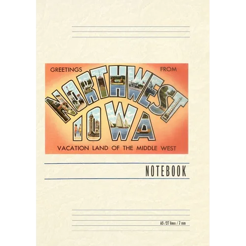 Vintage Lined Notebook Greetings from Northwest Iowa - Paperback