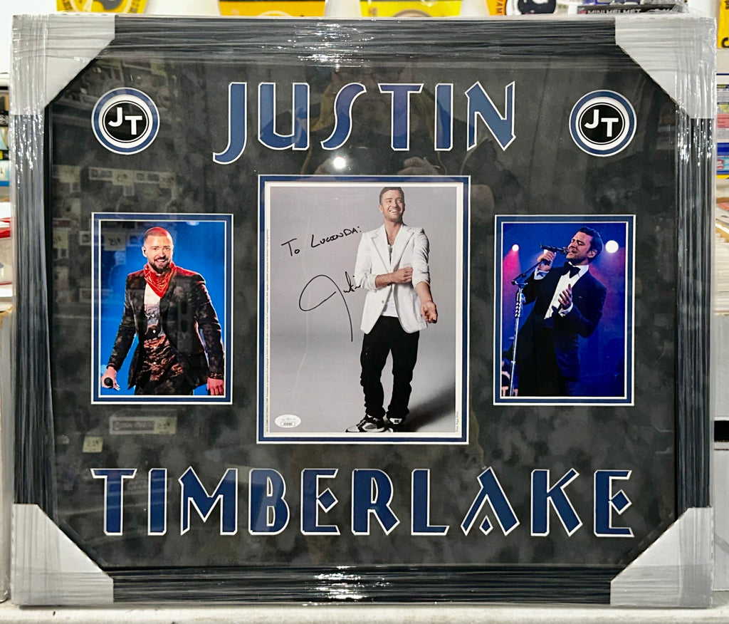 Justin Timberlake Signed & Framed Cardstock Promo 8x10 Photo With JSA COA *NSYNC