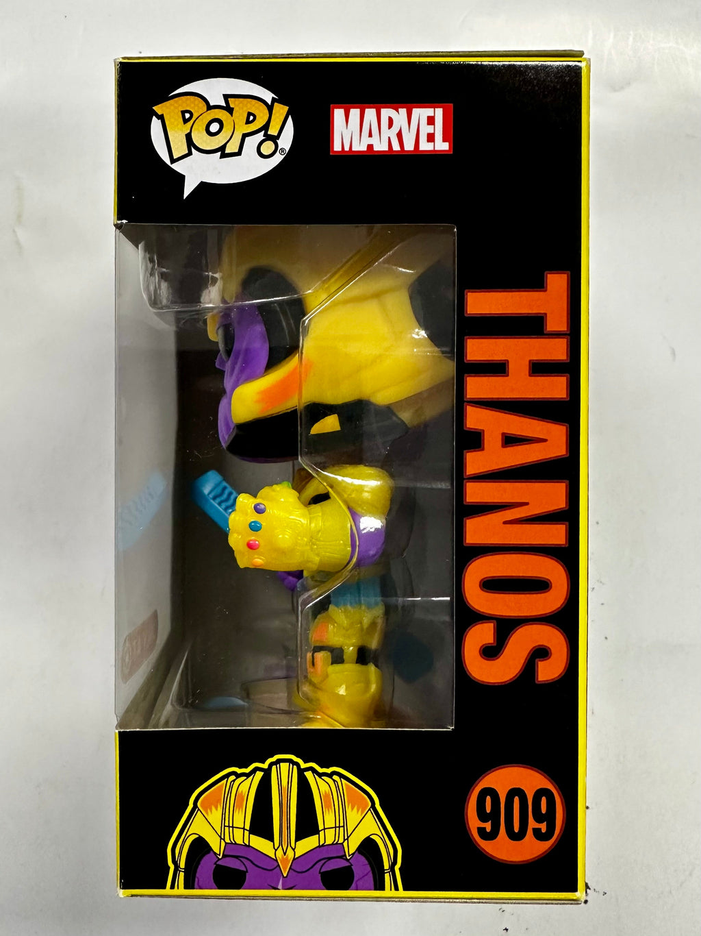 Funko Pop! Marvel Thanos #909 Avengers Endgame Black Light Target 2022 Exclusive
