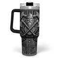 Black Viking Quencher Tumbler with Handle 40oz