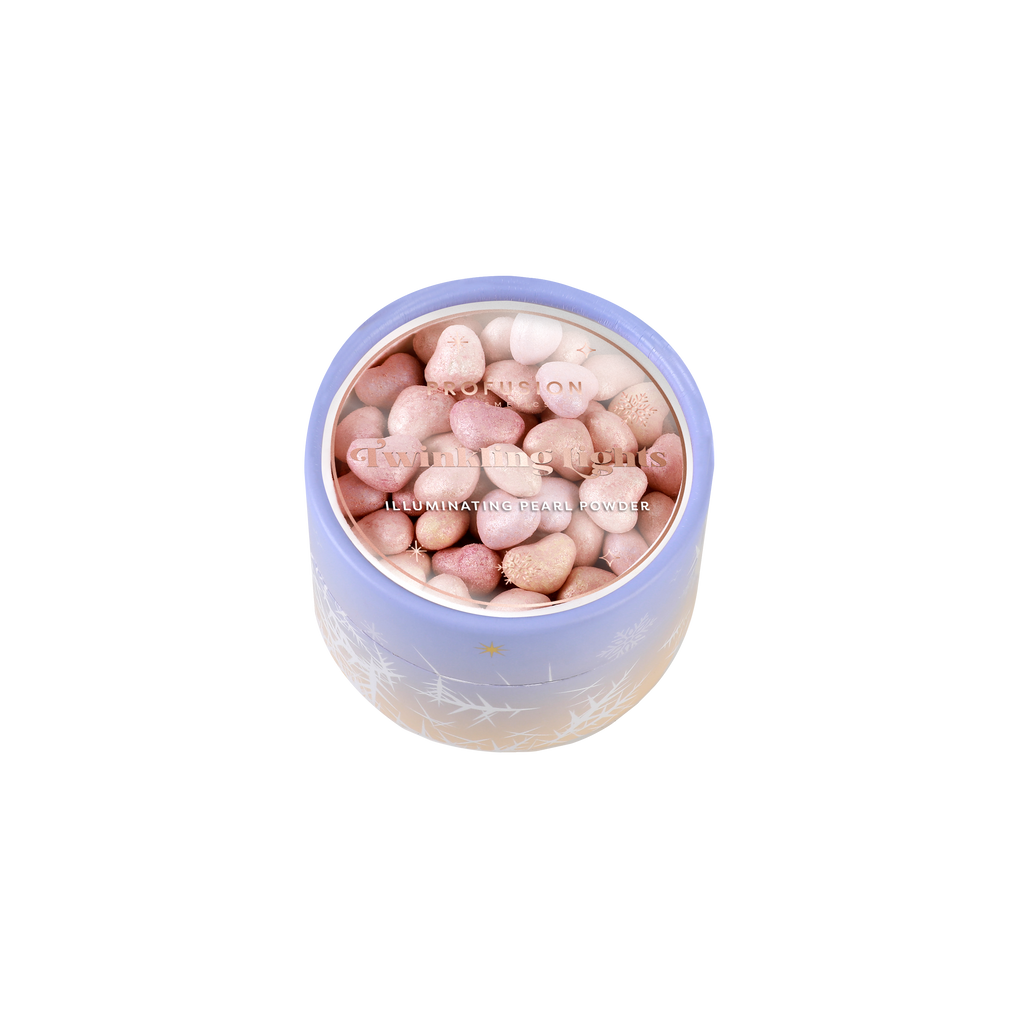 Frosted Snow Sparkle | Twinkling Lights Powder Puff Set
