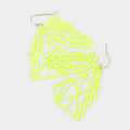 Brass Metal Cutout Horse Dangle Earrings