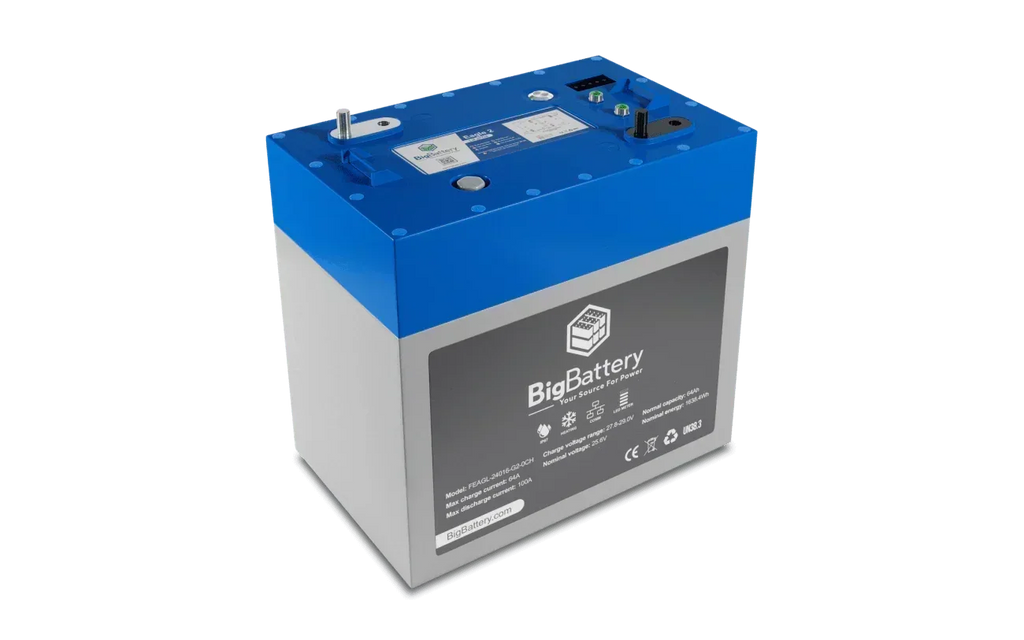 BigBattery 24V EAGLE 2 – LiFePO4 – 64Ah – 1.63kWh Lithium Battery