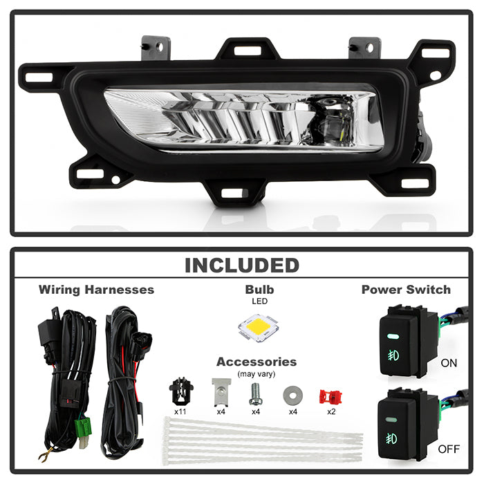 SPYDER 20-22 Nissan Titan OEM Style Fog Lights w/Switch (Bulbs Size - 5W) - Clear (FL-NT2020-LED-C) 9051333