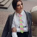 Bling Studded Statement Tie Necklace
