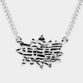 Pow! Zebra Pattern Speech Balloon Pendant Necklace