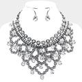 Round Stone Pointed Statement Necklace