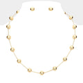 Metal Ball Station Necklace