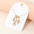 Crescent Moon Eiffel Tower Secret Love Book Charm Beaded Necklace