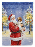English Setter with Santa Claus Garden Flag Mailbox Decorative Yard Banner Outside Patio Artwork for Flower Beds, Garden Size, Multicolor