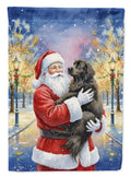 Newfoundland with Santa Claus Garden Flag Mailbox Decorative Yard Banner Outside Patio Artwork for Flower Beds, Garden Size, Multicolor