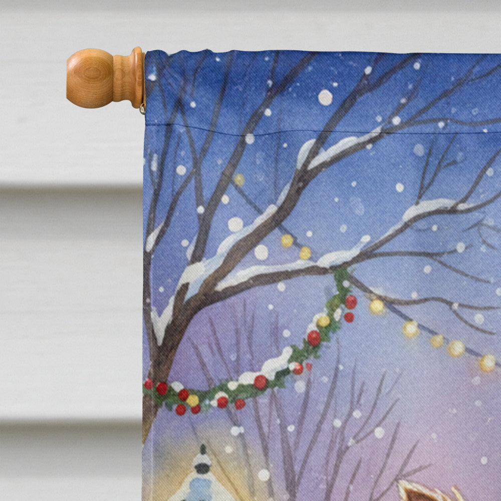 Norwich Terrier with Santa Claus House Flag 28x40 Porch Sleeve Pole Decorative Outside Yard Banner Artwork Wall Hanging, Polyester