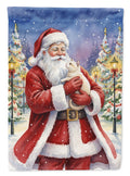 American Curl Cat with Santa Claus Garden Flag Mailbox Decorative Yard Banner Outside Patio Artwork for Flower Beds, Garden Size, Multicolor