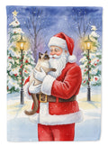 Balinese Cat with Santa Claus Garden Flag Mailbox Decorative Yard Banner Outside Patio Artwork for Flower Beds, Garden Size, Multicolor