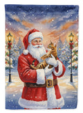Bengal Cat with Santa Claus Garden Flag Mailbox Decorative Yard Banner Outside Patio Artwork for Flower Beds, Garden Size, Multicolor