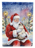 Birman Cat with Santa Claus Garden Flag Mailbox Decorative Yard Banner Outside Patio Artwork for Flower Beds, Garden Size, Multicolor
