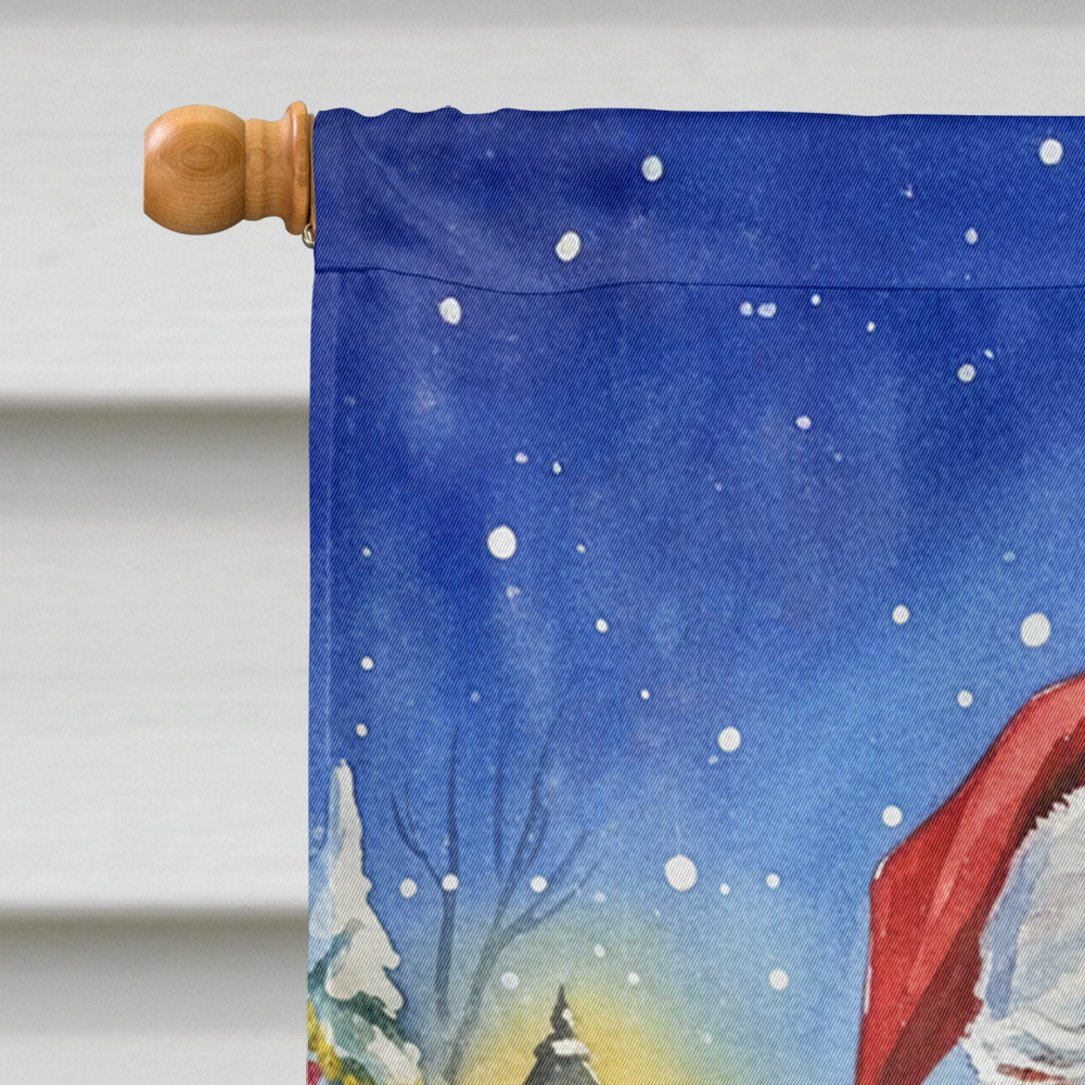 Bombay Cat with Santa Claus House Flag 28x40 Porch Sleeve Pole Decorative Outside Yard Banner Artwork Wall Hanging, Polyester