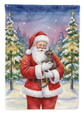 Lykoi Cat with Santa Claus Garden Flag Mailbox Decorative Yard Banner Outside Patio Artwork for Flower Beds, Garden Size, Multicolor