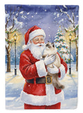 Ragdoll Cat with Santa Claus Garden Flag Mailbox Decorative Yard Banner Outside Patio Artwork for Flower Beds, Garden Size, Multicolor
