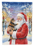 Tortoiseshell Cat with Santa Claus Garden Flag Mailbox Decorative Yard Banner Outside Patio Artwork for Flower Beds, Garden Size, Multicolor