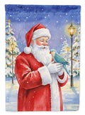 Blue Quaker with Santa Claus Garden Flag Mailbox Decorative Yard Banner Outside Patio Artwork for Flower Beds, Garden Size, Multicolor