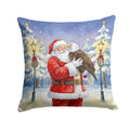 Eagle with Santa Claus Decorative Throw Pillow 18x18 Indoor Outdoor Accent Cushion, Fabric Cover with Insert for Sofa, Bed, Porch & Living Room