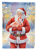 Flamingo with Santa Claus Garden Flag Mailbox Decorative Yard Banner Outside Patio Artwork for Flower Beds, Garden Size, Multicolor