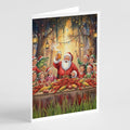 Cajun Santa Claus Crawfish Boil Christmas Greeting Cards Pack of 8 Blank Cards with Envelopes Whimsical A7 Size 5x7