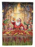 Cajun Santa Claus Crawfish Boil Christmas Garden Flag Mailbox Decorative Yard Banner Outside Patio Artwork for Flower Beds, Garden Size, Multicolor