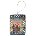 Cajun Santa Claus in the Bayou Christmas Parade Christmas Porcelain Ornament Christmas Tree Hanging Decorations for Home Christmas Holiday, Rectangle, Gift, Multicolor