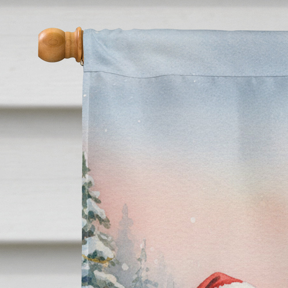 Fishing Santa Claus with Bluegill Christmas House Flag 28x40 Porch Sleeve Pole Decorative Outside Yard Banner Artwork Wall Hanging, Polyester