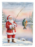 Fishing Santa Claus with Bluegill Christmas Garden Flag Mailbox Decorative Yard Banner Outside Patio Artwork for Flower Beds, Garden Size, Multicolor