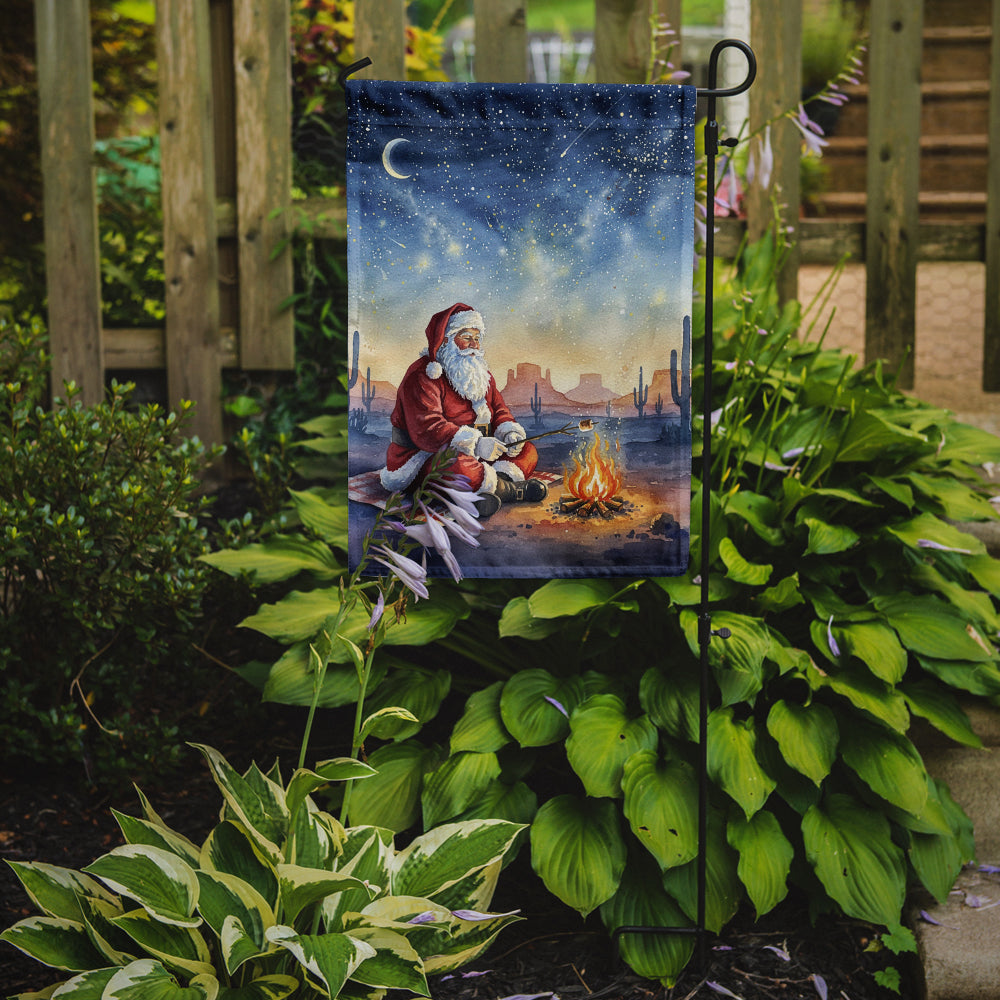 Santa Claus by the Campfire Christmas Garden Flag Mailbox Decorative Yard Banner Outside Patio Artwork for Flower Beds, Garden Size, Multicolor
