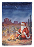 Santa Claus by the Campfire Under the Stars Christmas Garden Flag Mailbox Decorative Yard Banner Outside Patio Artwork for Flower Beds, Garden Size, Multicolor