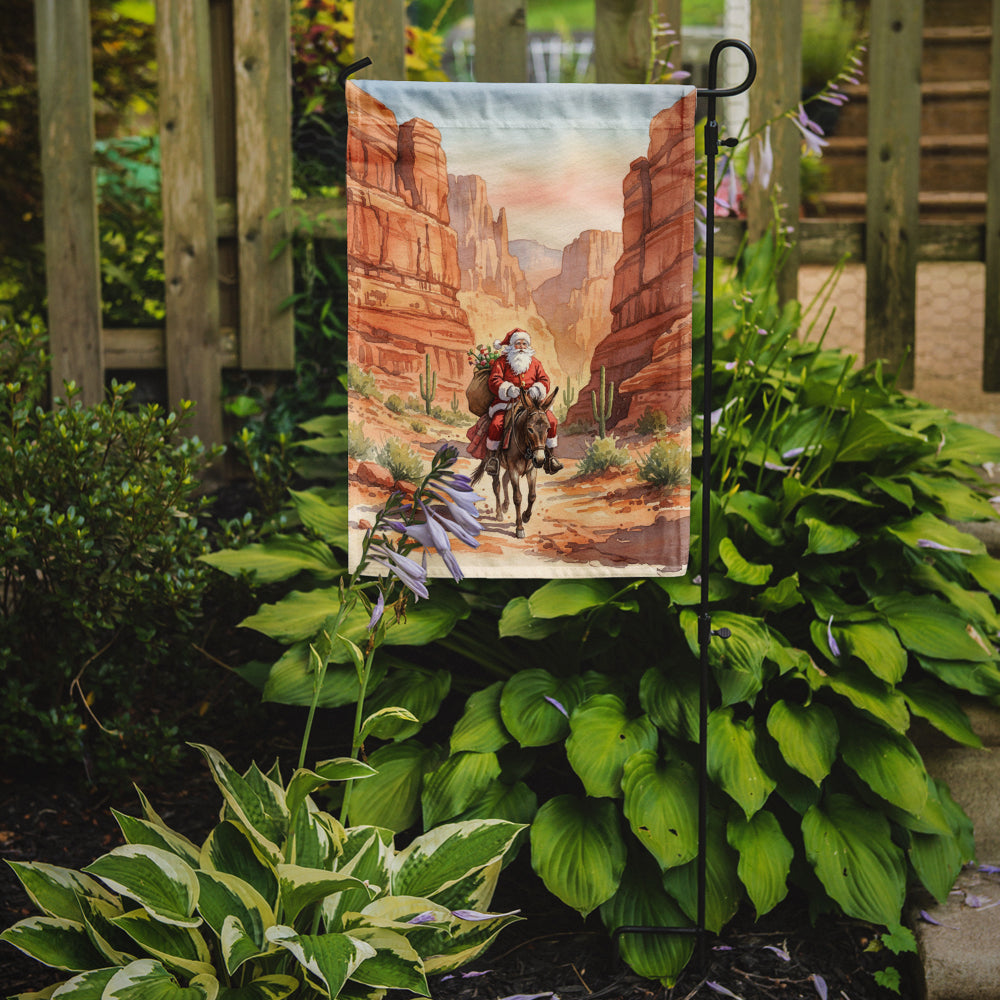Santa Claus in the Desert Canyon Christmas Garden Flag Mailbox Decorative Yard Banner Outside Patio Artwork for Flower Beds, Garden Size, Multicolor
