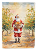 Santa Claus in the Orange Grove Christmas Garden Flag Mailbox Decorative Yard Banner Outside Patio Artwork for Flower Beds, Garden Size, Multicolor