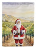 Santa Claus in the Vineyard Christmas House Flag 28x40 Porch Sleeve Pole Decorative Outside Yard Banner Artwork Wall Hanging, Polyester