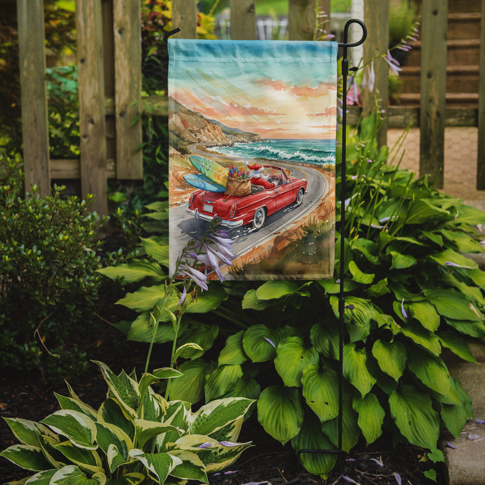 Santa Claus on Route 1 Christmas Garden Flag Mailbox Decorative Yard Banner Outside Patio Artwork for Flower Beds, Garden Size, Multicolor
