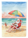 Santa Claus on the Beach Christmas Garden Flag Mailbox Decorative Yard Banner Outside Patio Artwork for Flower Beds, Garden Size, Multicolor