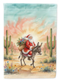 Santa Claus Riding a Burro Christmas Garden Flag Mailbox Decorative Yard Banner Outside Patio Artwork for Flower Beds, Garden Size, Multicolor